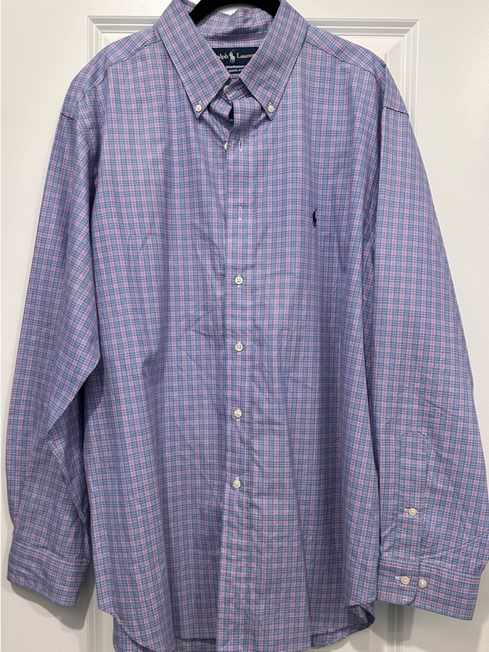 Ralph Lauren Blue & Pink Plaid Button-Down Shirt